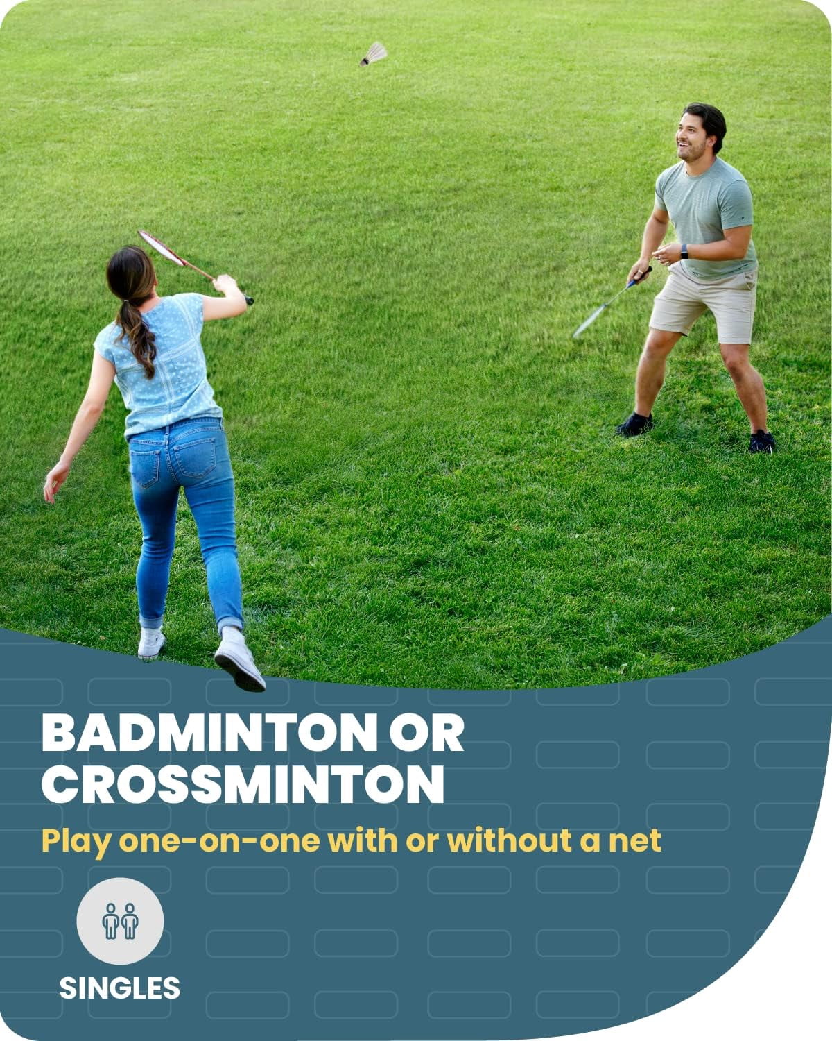 Boulder Sports Badminton Rackets - Lightweight Badminton Racket Set with 3 Shuttlecocks and Racquet Case - Badminton Set for Backyard or Outdoor Games
