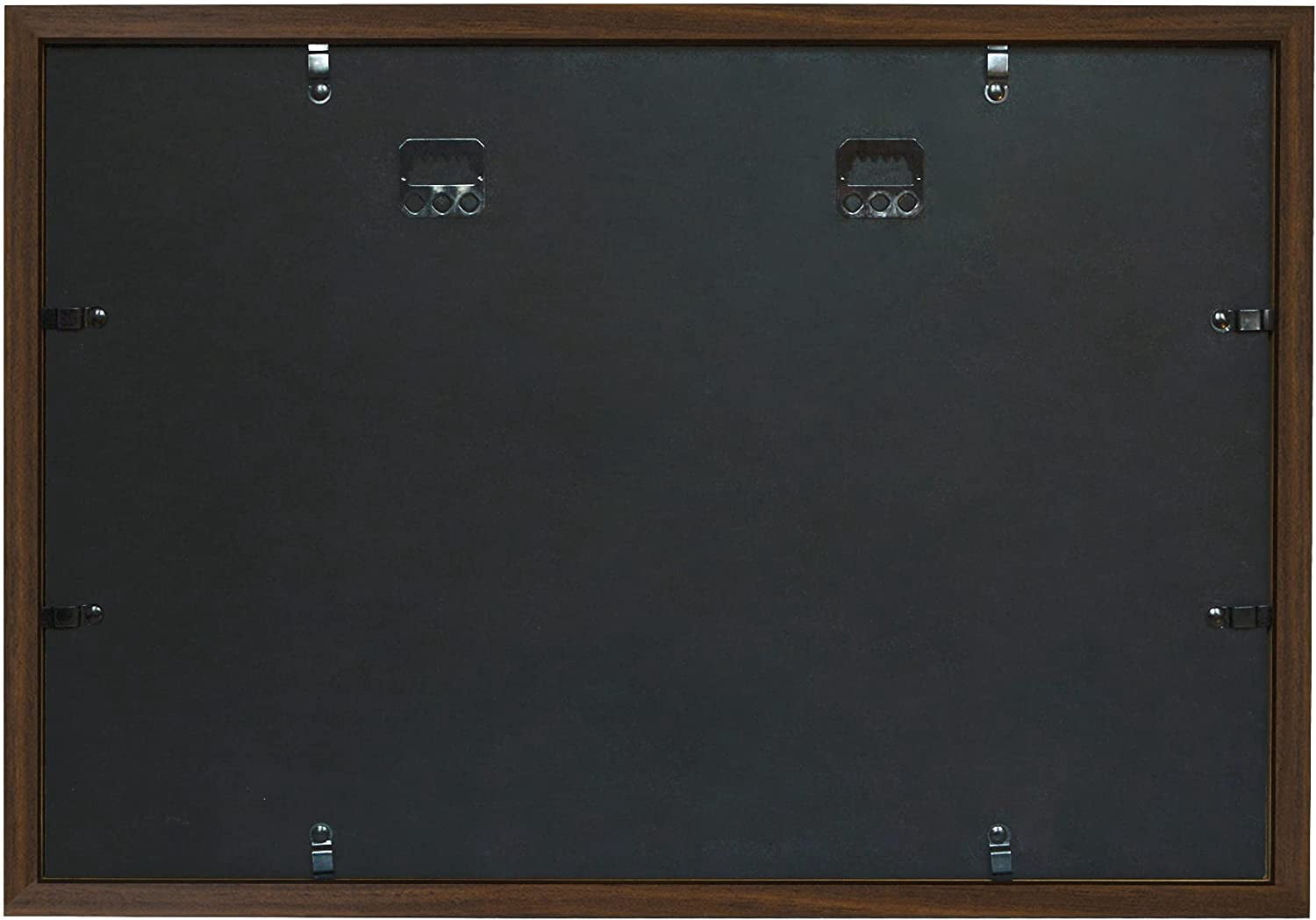 Americanflat 11x16 Walnut Graduation Frame 2 Opening Mat Displays 8.5"x11" Diploma or Certificate and Tassel. Tempered Shatter-Resistant Glass. 2X Sawtooth Hangers.