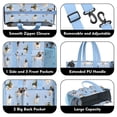 thumbnail image 3 of Teacher Tote Bag,Pug and Footprints Teacher Utility Tote Bag,Large Work Tote Bags for Women with Multiple Pockets,Top Zipper Closure,13.8x10.6x6.7 Inch, 3 of 5