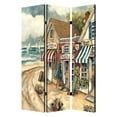thumbnail image 2 of 1" x 48" x 72" Multi-Color, Wood, Canvas, Seaside Town Slate - Screen, 2 of 2