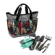 thumbnail image 4 of Riwesomey Bolsa de almacenamiento de herramientas multibolsillo duradera para herramientas de jardinería resistente al desgarro al aire libre Herramientas eléctricas color de flor gris, 4 of 6