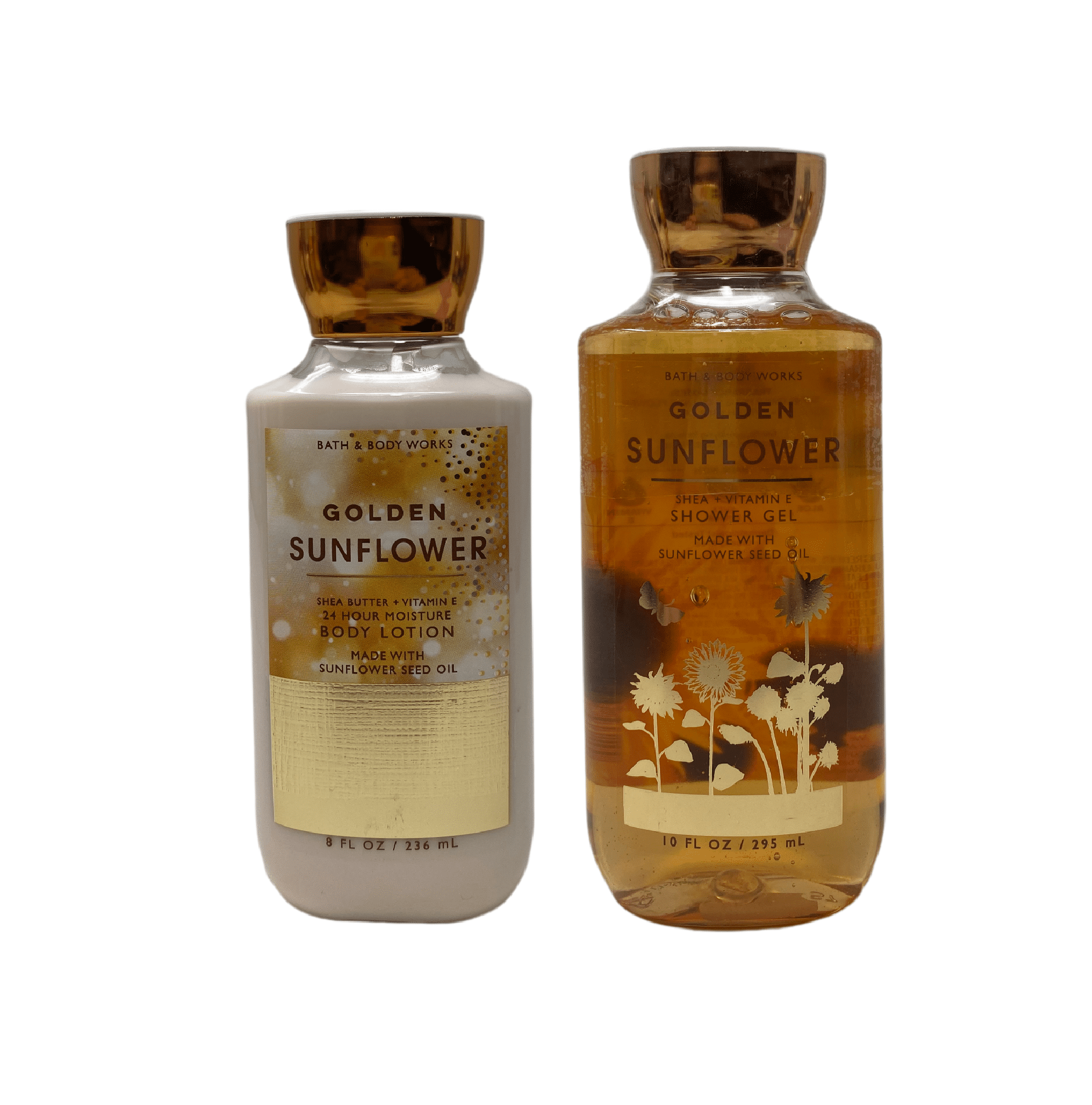 Bath and Body Works GOLDEN SUNFLOWER Duo Gift Set Shower Gel Body