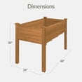 thumbnail image 3 of Best Choice Products 48x24x30in Raised Garden Bed, Elevated Wooden Planter for Yard w/ Foot Caps, Liner - Acorn Brown, 3 of 8
