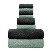 YIMWNYI 8-Piece Soft Absorbent Bath Towel Set, Velvet Square Towels, Durable Washcloths, Home Spa Essentials, Quick-Drying and Easy to Clean, Perfect for Bathroom Decor, Hygiene Towels