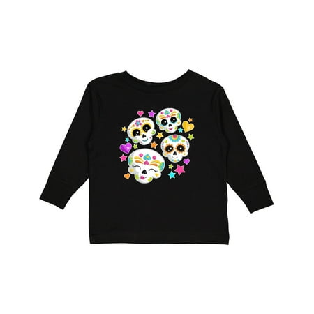 

Inktastic Decorative Skull Party for Day of the Dead Gift Toddler Boy or Toddler Girl Long Sleeve T-Shirt