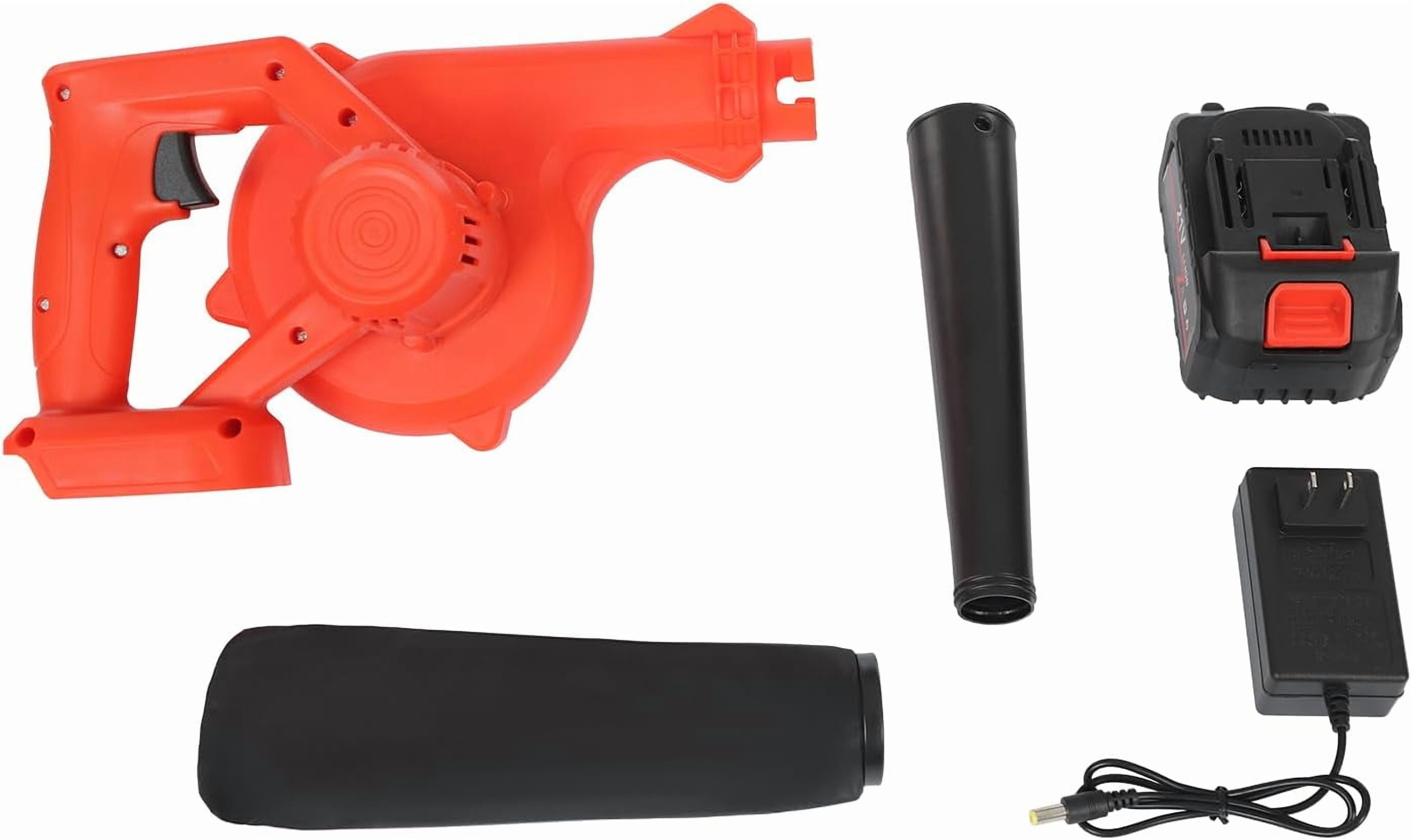 800W Battery Powered Cordless Leaf Blower, 6000-8000rpm Suction Blowing Machine, Vacuum Dust Clean Leaf Blower with Dust Collection Bag