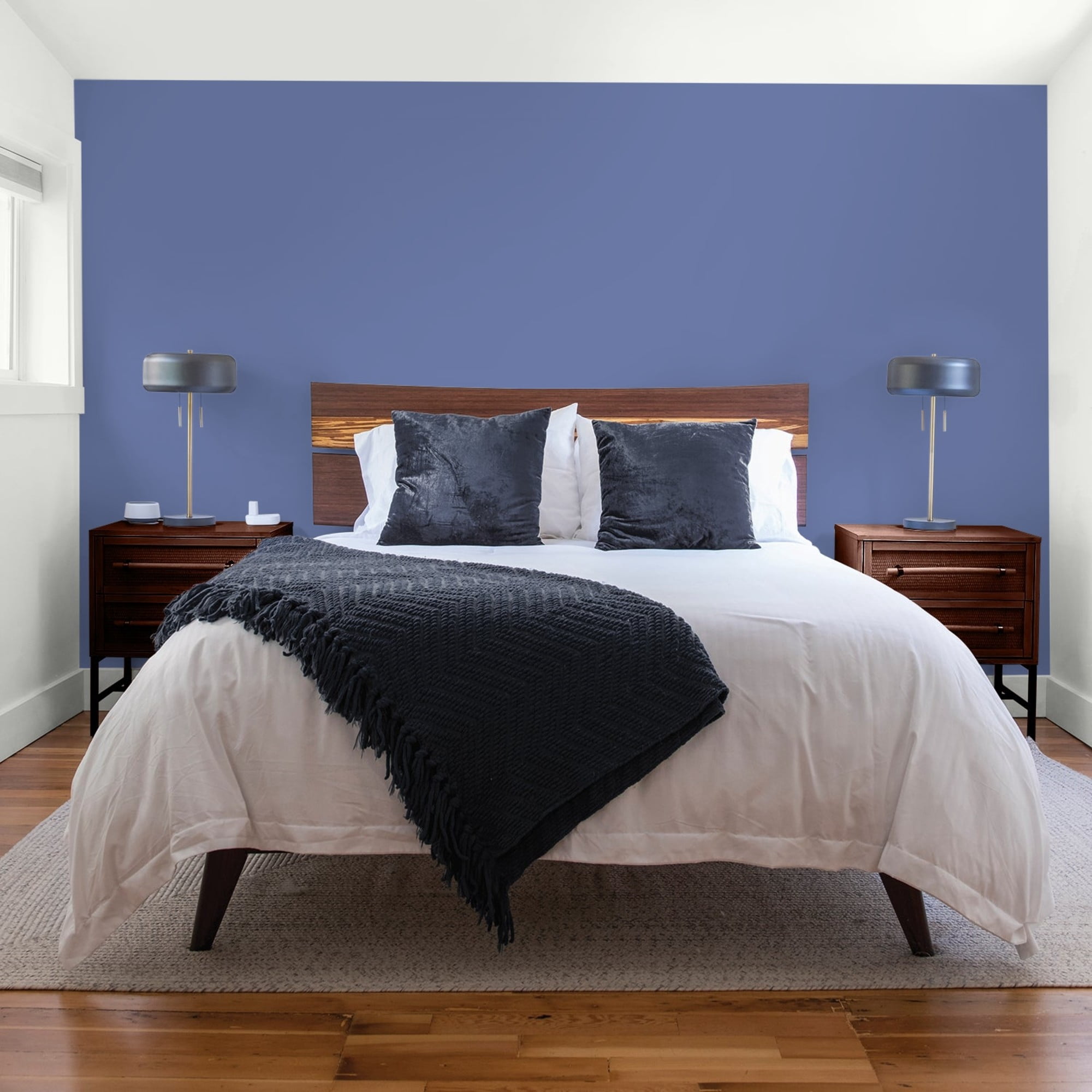 Glidden Fundamentals Blueberry Patch / Blue, Flat Interior Paint, 1 Gallon