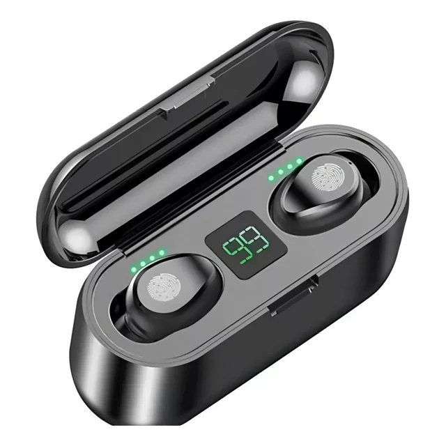 Auriculares Bluetooth Tws F9 a prueba de agua y Powerbank