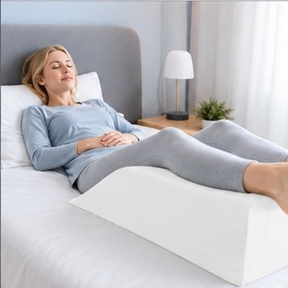 RENACLIPY White Single Leg Support Pillow for Bed Rest with Portable Foam Construction