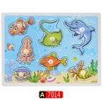 thumbnail image 1 of Wooden Children's Hand-held Board Animal Digital Three-dimensional Puzzle Puzzle Building Blocks Doll Toys Stall, 1 of 6