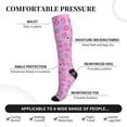 thumbnail image 3 of Lsque Donuts Pattern Sport Compression Socks for Men & Women 15-20 mmHg Knee High Nurse Pregnant Running Medical and Travel Athletic, 3 of 6