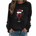 thumbnail image 2 of ‌FDGIU Trendy 2025 Women's Xmas Sweater – Funny Print Long Sleeve Pullover, Winter Casual Tunic‌, 2 of 4