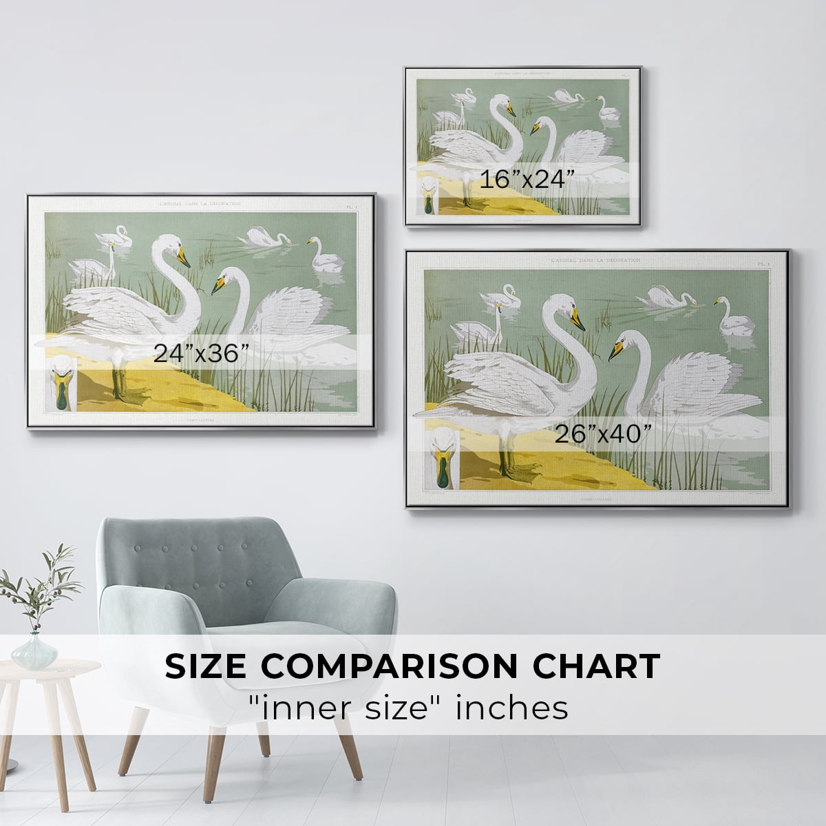 Vintage Landscape-CXX By Wexford Home Framed in Silver Wood Gallery Wrapped Canvas 25 in. x 37 in.