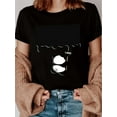 thumbnail image 1 of Camiseta De Mujer Verano Activewear Camiseta Básica Para Senderismo Deportes VacacionesSpring And Summer Collection & Cute Panda Print Round Neck T-Shirt + All-Season Casual Short-Sleeve Round Neck, 1 of 7