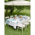thumbnail image 4 of Outdoor Tablecloth with Umbrella Hole for Patio/Picnic/Party/Camping, Teal Blue Leaves Waterproof Table Cloth Rectangle Table Cover Washable, Summer Botanical (54"x 80"), 4 of 8