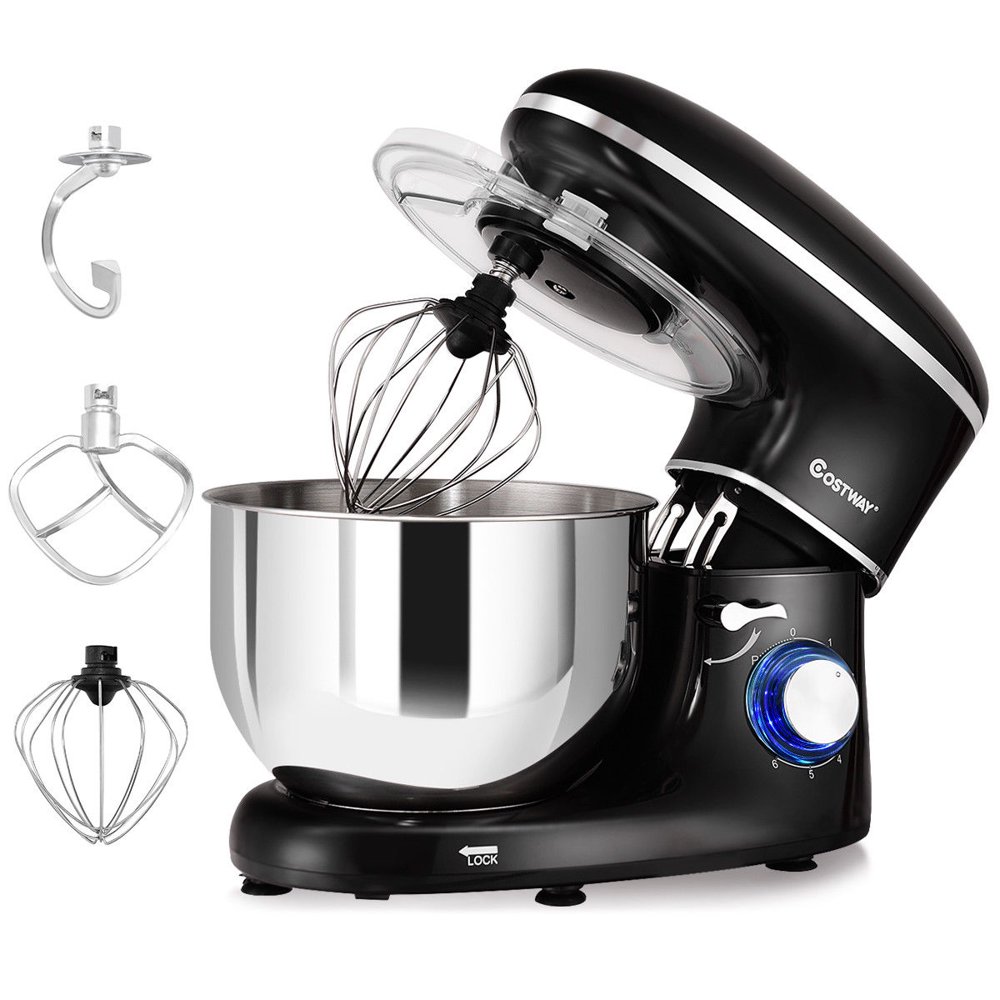 Costway Electric Food Stand Mixer 6 Speed 6.3Qt 660W TiltHead