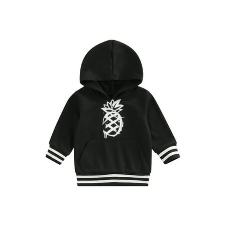 

Bagilaanoe Toddler Baby Girl Boy Oversize Hooded Sweatshirt Long Sleeve Pineapple Print Pullover 1T 2T 3T 4T 5T 6T Kids Fall Casual Loose Tops Tee
