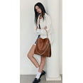 thumbnail image 4 of LHSHID Vegan Leather Hobo Bag for Women PU Leather Shoulder Bag Large Handbag Totes Trendy Chain Purse Top Handle Bag, 4 of 7