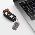 thumbnail image 6 of Goofa Wildflowers Printed Rectangular Metal Keychain Bag Charm Floral Charm for Purse Keys Metal Keyring Gift for Women Accessories, 6 of 7