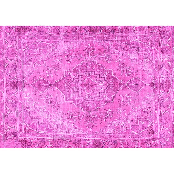 Ahgly Company Indoor Rectangle Medallion Pink Traditional Area Rugs, 2' x 5'