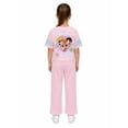 thumbnail image 3 of Powerpuff Girls Girls' Athletic Front & Back T-shirt with Embroidery & Straight Leg Fleece Pants, 2-Piece, Sizes 4-16, 3 of 11