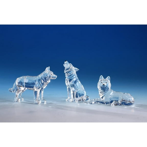 Icy Wolves Tabletop Figurines - 4" - Set of 6
