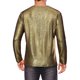thumbnail image 3 of Camiseta metálica INSPIRE CHIC de manga larga para hombres, camiseta brillante con rayas impresas XL dorada, 3 of 5