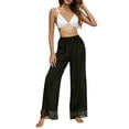 thumbnail image 4 of SAYOO pantalones de playa de encaje femenino fluoroscopia de encaje delgado fiesta de ocio de primavera pantalones de pierna ancha sueltos SAYOO moda, 4 of 7