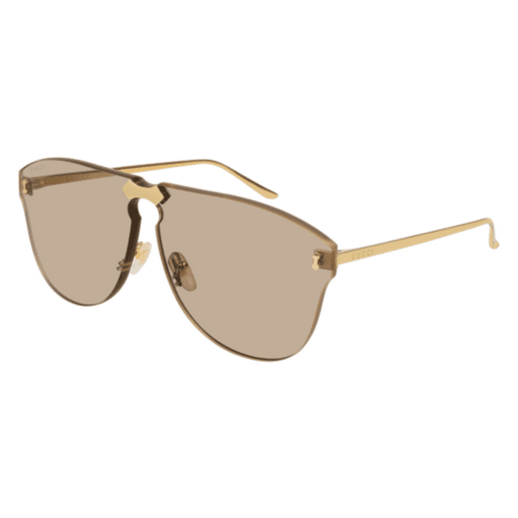Gucci GG0354S 002 Sunglasses Gold Frame Brown Lenses 99mm