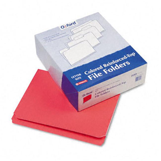 Pendaflex R152RED Two-Ply- Reinforced File Folders- Straight Cut- Top ...