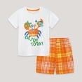 thumbnail image 4 of WIBACKER 100% Cotton 2-Piece Summer Pajamas for Kids Boys Sleepwear Top and Plaid Shorts Toddler Boy Crab Pjs Set 2-7T, 4 of 8