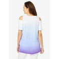 thumbnail image 2 of Woman Within Plus Size Short-Sleeve Cold-Shoulder Tee, 2 of 6