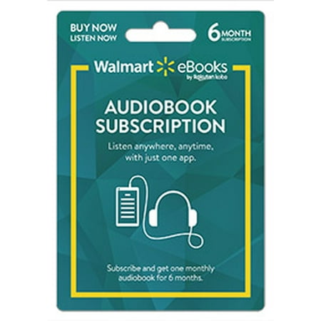 Walmart eBooks Audiobook Subscription – 6 Months (email (Best Home Delivery Subscriptions)