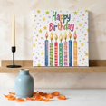 thumbnail image 3 of Ships Next Day Canvas Wall Art 12"x12", Happy Birthday Wood Framed Canvas Print Painting, Colorful Star Funny Celebration Ready to Hang Small Picture Wall Decor for Home Kitchen Dining Room Office, 3 of 9