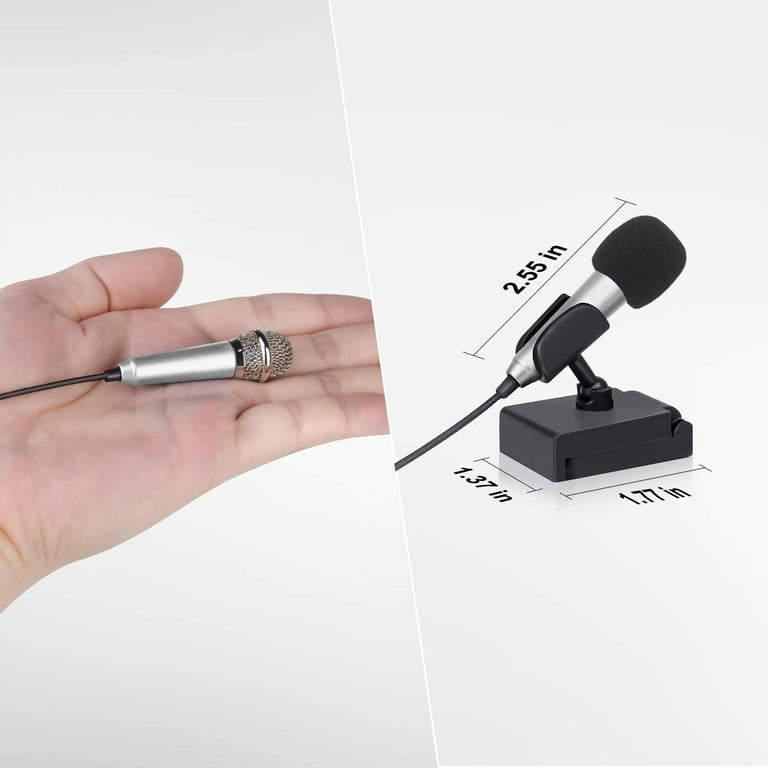 Mini micrófono vocal/instrumento portátil para teléfono móvil, teléfono  celular, portátil, portátil, Apple iPhone, Android, Smartphone con cubierta  de