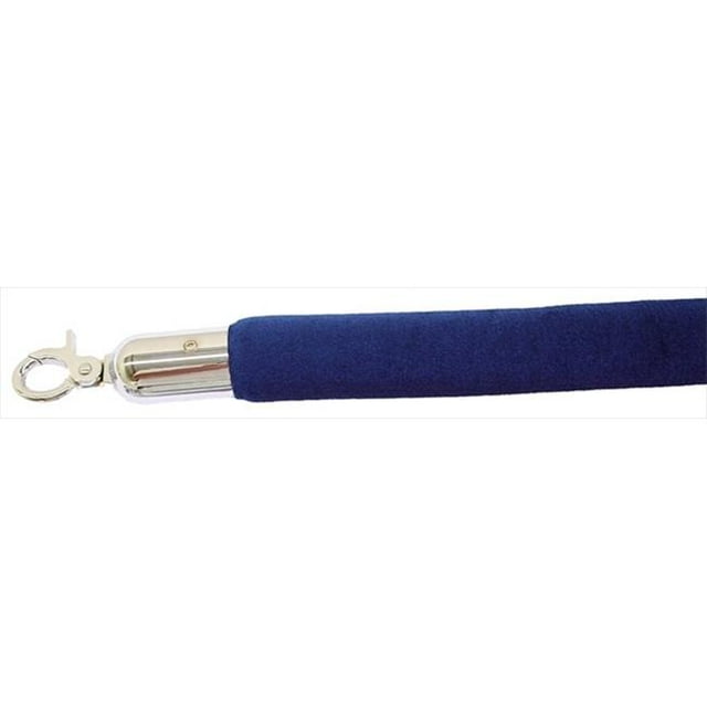 72 in. Velour Rope with Mirror Closable Hook - Blue