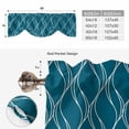thumbnail image 6 of Teal Blue Stripes Tie Up Valance Curtains for Windows, Kitchen Curtains Window Treatments, Simple Geometric Modern Monochrome Short Window Shades Valances for Bedroom Bathroom Cafe 54"x18", 6 of 8