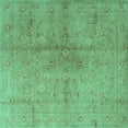 thumbnail image 1 of Ahgly Company Machine Washable Indoor Square Persian Turquoise Blue Traditional Area Rugs, 6' Square, 1 of 4
