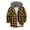 Yellow, variant on Men's Fashion Trend Checkered Hooded Sportswear, Casual Long Sleeve Sweatshirt, Street Style Top for Urban Outings, Christmas, Fall Winter, Stylish Daily Wear,Blue,L