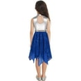 thumbnail image 2 of Zaldita Kids Girls Praise Dance Dress Color Block Sleeveless Asymmetrical Ballet Contemporary Dance Costume Royal Blue 6, 2 of 7