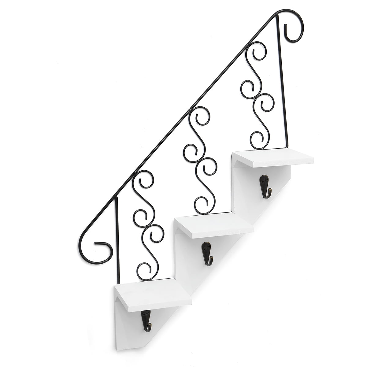Shelving Storage & Organization Wood Shelf Stairs Wall Hanging