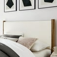 thumbnail image 4 of Maven Full Size Boucle Upholstered Platform Bed in Feather Walnut, 4 of 9
