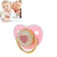 thumbnail image 1 of Pacificadores bling, exquisitos chupetes infantiles forma de corazón de silicona para el recién nacido para dormir, 1 of 7