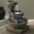 thumbnail image 4 of Outdoor Cascading Waterfall Fountain w/LED Light Home Water Fountain, 4 of 5