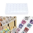 thumbnail image 2 of Cuadros Decorativos Caja de almacenamiento con 28 ranuras para decoración de uñas, vitrina de joyería con diamantes de imitación (transparente) Ehuebsd Nuevos Originales, 2 of 6