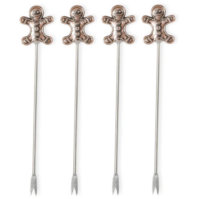 Boston International NOO17073 Choix de Cocktail Homme Pain d'Épice&44; Métal - Lot de 4 & Pack de 2