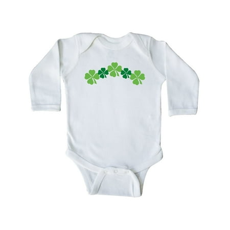 

Inktastic Shamrock Four Leaf Clover St Patricks Gift Baby Boy or Baby Girl Long Sleeve Bodysuit