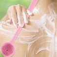 thumbnail image 4 of Long Handle Silicone Bath Brush For Deep Cleansing And Exfoliating Back Scrubber With Double Massage Design Creates Foam, 4 of 5