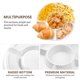 thumbnail image 4 of Xiao Hua Divisor de bandeja de frutas de 2 piezas, bandeja circular, bandeja para condimentos con 5 compartimentos, bandeja decorativa para alimentos, 4 of 5