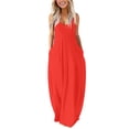 thumbnail image 1 of Youmylove Robes Maxi d'Été pour Femmes Robe Longue Unie à Col Rond Manches Longues Patchwork Robe Courte Confortable pour Fête, 1 of 6